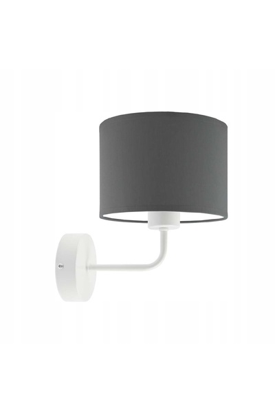 NO BRAND Aplică de perete cu abajur gri, LED E27, modernă, pentru dormitor