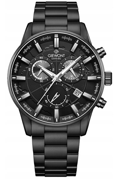 Giewont Ceas bărbătesc Cronograf Safir Negru GW4580-B1