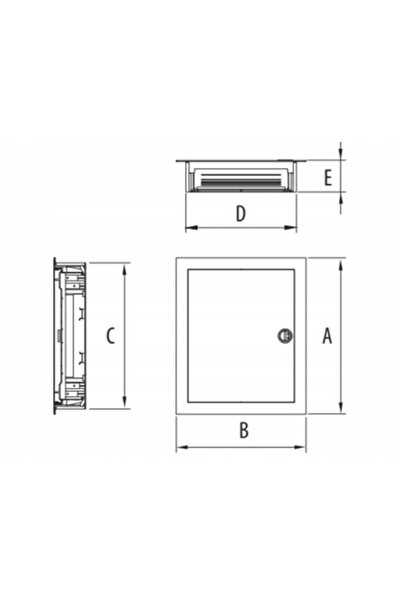 PAWBOL Tablou de distribuție încastrat cu 12 module Pawbol, ușă metalică, 368...