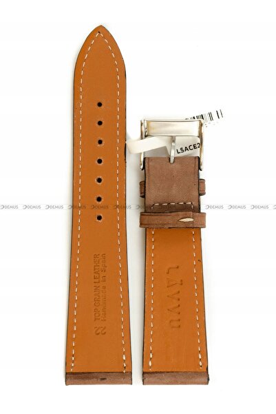 NO BRAND Curea smartwatch din piele maro 22 mm LAVVU LSACE22 Nubuck
