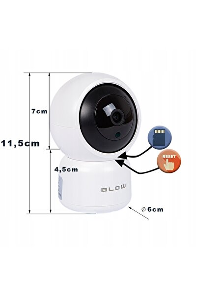 Blow Cameră IP WiFi 3MP T-263 Rotativă Monitor Bebe Live HD