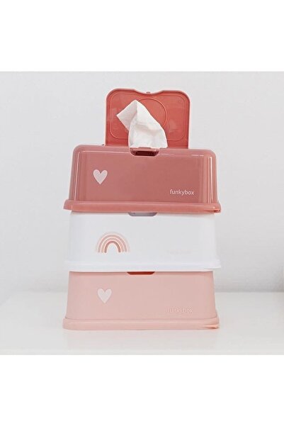 NO BRAND FUNKYBOX Cutie pentru șervețele umede Roz Inimioară