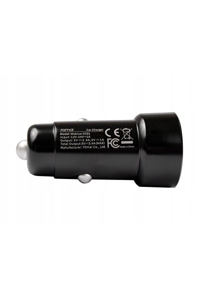 70MAİ ÎNCĂRCĂTOR AUTO 2x USB 3,4A NEGRU