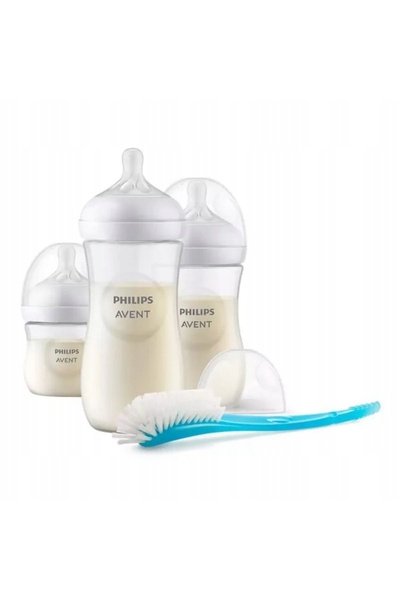 NO BRAND Set de biberoane Philips Avent Response cu tetine și perie, 3 piese