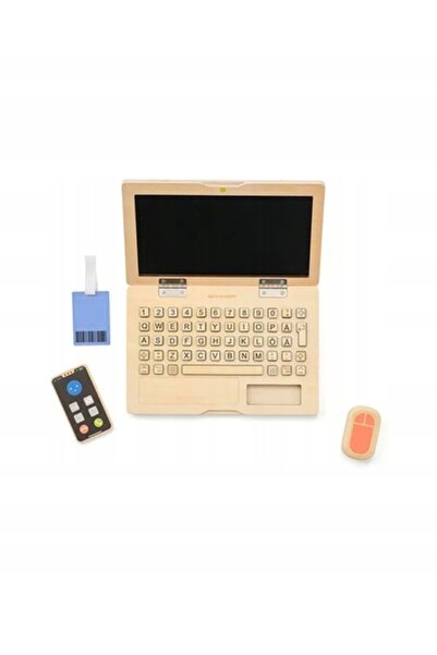 NO BRAND Kid's Concept Set de birou cu laptop de jucărie din lemn KID'S HUB 3+