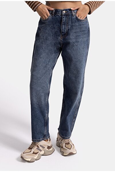 it's basic Women's Dark Blue 2W5-5 Relaxed Fit Elastic Waist Denim Jeans