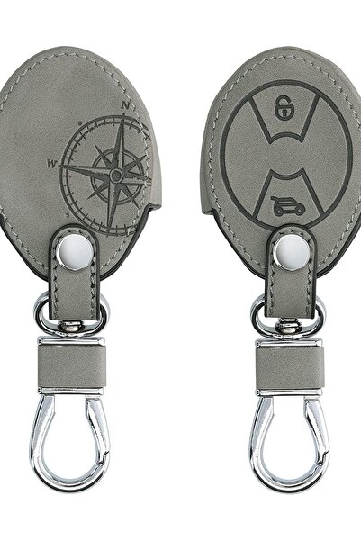 KWmobile KW PU Leather Θήκη Κλειδιού Mini - 3 Κουμπιά - Navigational Compass ...