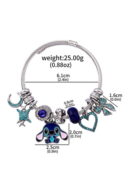 Choice4 B00228-04 Disney Stitch And Angel Bracelet Star And Stitch Cartoon Ch...