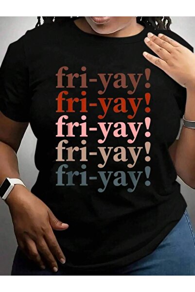 NOURAM Fri-Yay Funny Happy Friday Teacher Back To School Black Graphic T Shir...