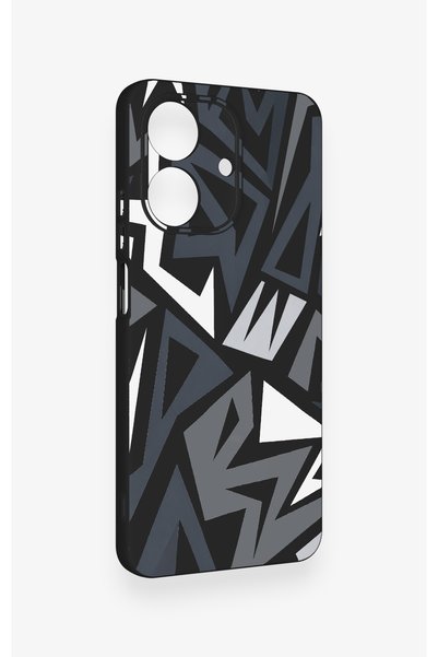 Vip Case Realme Note 60 Compatible Geometric Block Pattern Silicone Case