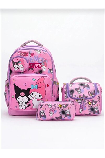 çantamgelsin Set of 4, Girl's Patterned Primary School School Bag + Lunch Box...