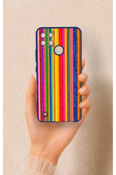 Vip Case Realme C21Y Compatible Colorful Patterned Silicone Case