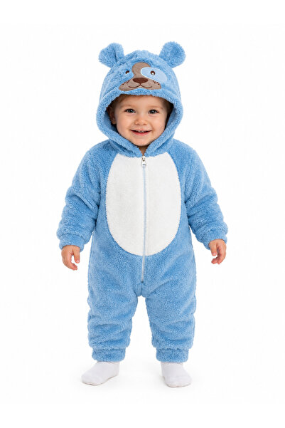 Chicsy Baby Girl Boy Baby Welsoft Plush Jumpsuit Hooded Zippered Winter Baby ...