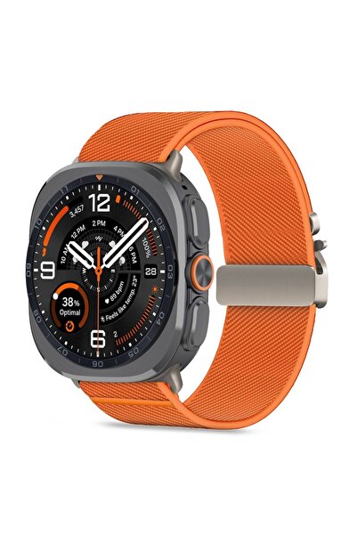 Tech-Protect Nylon Clasp Strap for Samsung Galaxy Watch Ultra 1/2 47mm, Orange