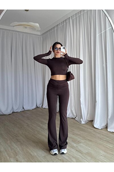 Mooi Butik SMOKE Takım 8497 - Acı Kahve