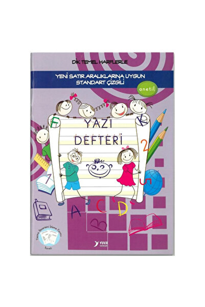 Yuva Yayınları YUVA 1.SINIF DİK TEMEL HARFLERLE GÜZEL YAZI DEFTERİ STANDART Ç...