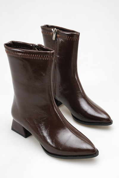 AYAKKABI MEET Black Women's Short Heeled Boots