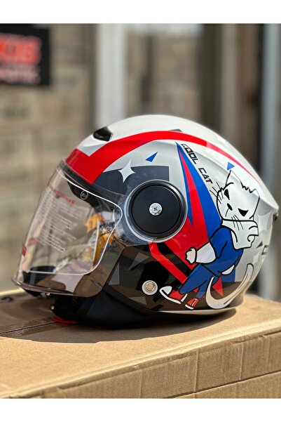 JK20 Çocuk Motosiklet Kaskı Ece 22-05 Sertifikalı Yarım Kask