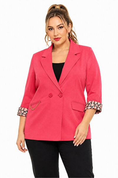 MY Formal jacket made of cotton crepe fabric with patterned satin lining SUAL
