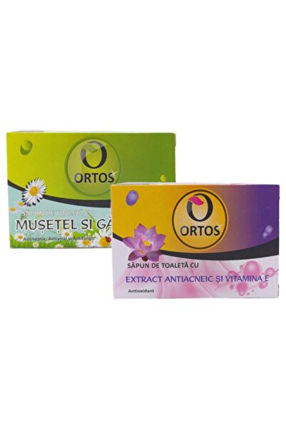 Ortos Kit of 2 therapeutic soaps (Chamomile Marigold+Anti-acne E) 2x100g
