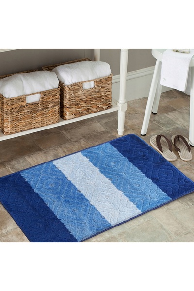 NO BRAND Covorașe de baie 03N albastru Set 50cmx80cm 40cmx50cm