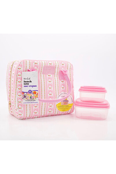 MyBalliStore Fit & Fresh Termal Beslenme Çantası Seti - Pembe Fiyonklu Isı Ya...
