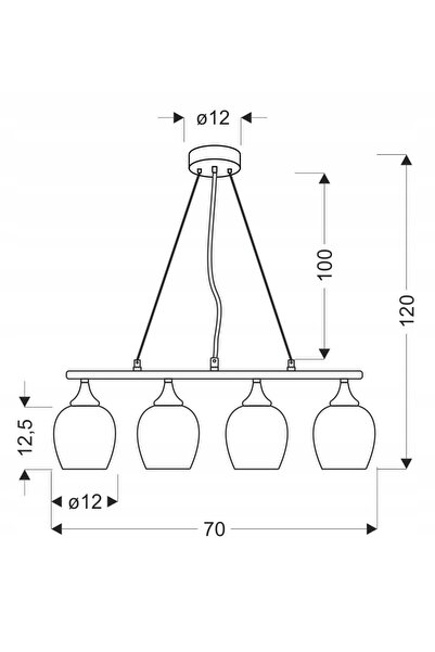 NO BRAND Lampa suspendată Candellux 41962 cu 1 punct de lumină și sursă LED i...