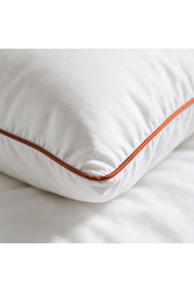 Binna Soft Eco Biyeli Yastık 50x70 cm 600 gr Boncuk Silikon Elyaf Dolgulu - Kiremit