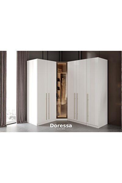 Doressa Living Yetna 6 Kapılı Reflekte Camlı Köşe Gardırop