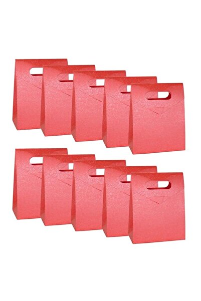 Generic Brand thePartyPopper Pack of 10 Christmas Paper Gift Bags – Red Holid...