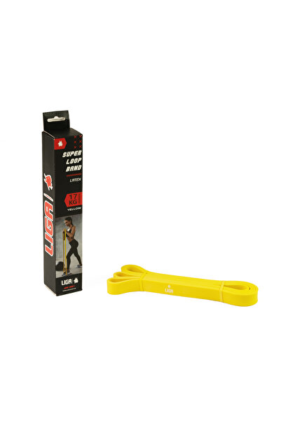 Liga Sport Heavy duty latex band (yellow) 208cm.*4,5cm*2,2cm LIGASPORT*