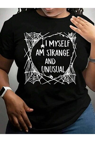 k222 Strange And Unusual Spooky Spider 80S 90S Fans Halloween Black Graphic T...