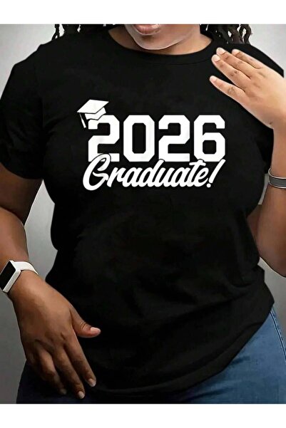 29CUN تي شيرت أسود بتصميم جرافيك لدفعة التخرج الجامعيية 2026، للعودة إلى المدرسة