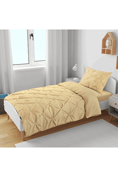 OEM Set pilotă și fețe de pernă cu pliuri încrețite 80x80cm cu fermoar, Bej
