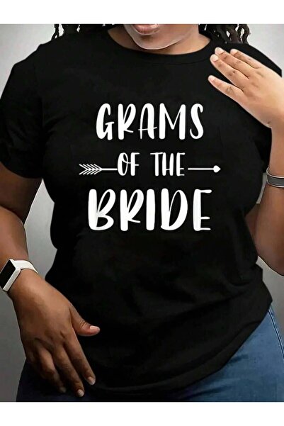9JY تي شيرت بطباعة جرافيكية باللون الأسود من Grams Of The Bride Wedding Match...