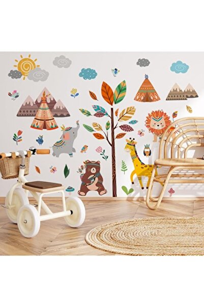 Generic Woodland Animals Wall Decals for Baby Nursery Safari Elephant Lion an...