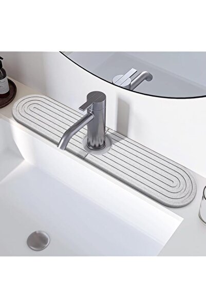Generic Tazweeq Kitchen Faucet Splash Guard, Diatomite Stone Sink Tray, Bathr...