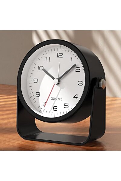Generic Brand BIGTHREE 3.8-Inch Silent Analog Alarm Clock, Retro Battery-Oper...