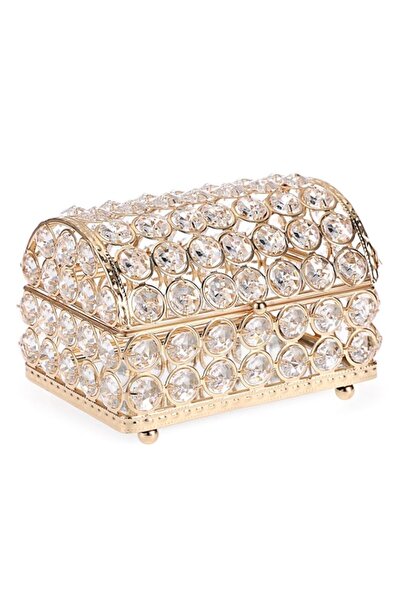 Generic Brand Crystal Jewelry Box, Rectangle Trinket Earrings Rings Organizer...