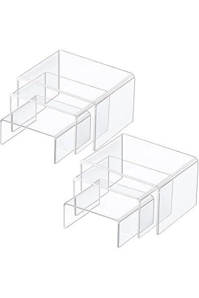 Generic 2 Sets Acrylic Display Risers, Product Stand, Jewelry Display Riser S...