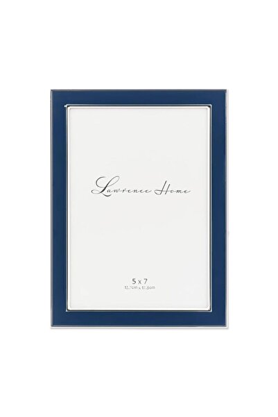 Generic Brand Lawrence Frames 586457 5x7 Navy Enamel Picture Frame, Blue