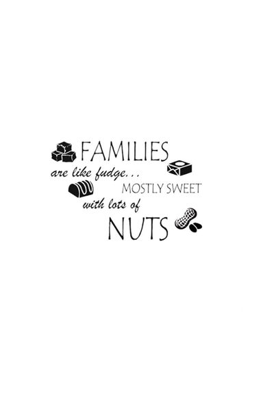 Generic Brand Families Are Like Fudge Quote, Wall Stickers Funny Kitchen Livi...