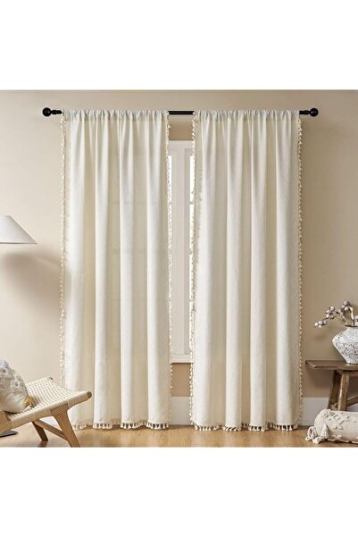 Generic Joydeco Beige Boho Curtains for Bedroom Living Room, Farmhouse Curtai...