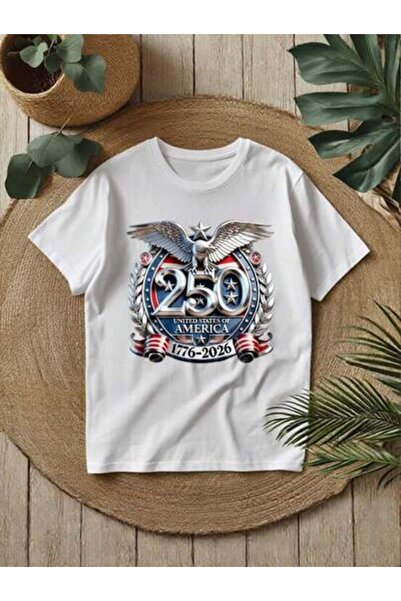 23ERVA Casual Printed T-Shirt Men And Women, Featuring The American 250th Ann...