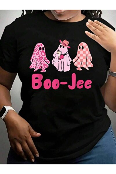 kai22 Funny Boujee Boo-Jee Ghost Costume Spooky Season Halloween Black Graphi...