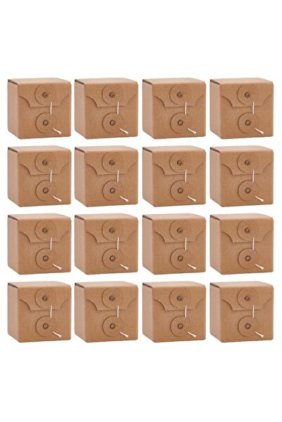 Generic Corrugated Cardboard Box, 7x7x7cm Square Kraft Folding Box with Lid, ...