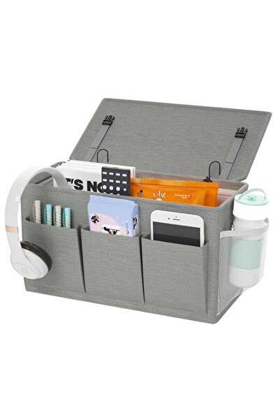 Generic Dual-Purpose Bedside Caddy Organizer with 6 Pockets - Versatile Stora...