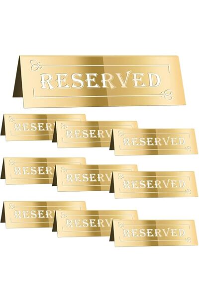 Generic BIGTHREE 10Pcs Reserved Table Signs, Acrylic Guest Reservation Table ...