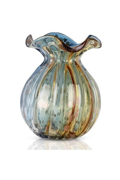 Generic Blown Gradient Glass Art Vase - Transparent, Unique, Modern Art - Wid...