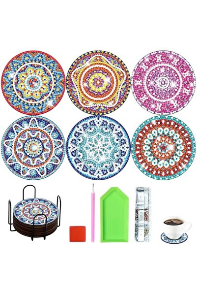Generic Bukela Diamond Painting Coasters 6 PCS Diamond Painting Coasters with...